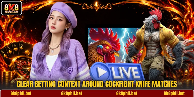 Clear betting context around Cockfight Knife matches Clear betting context around Cockfight Knife matches