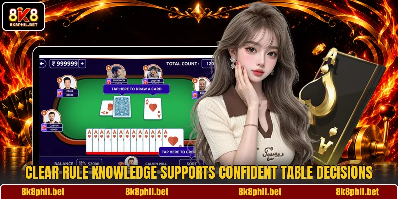 Clear rule knowledge supports confident table decisions