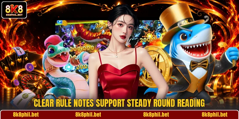 Clear rule notes support steady round reading