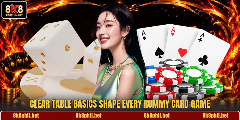 Clear table basics shape every rummy card game