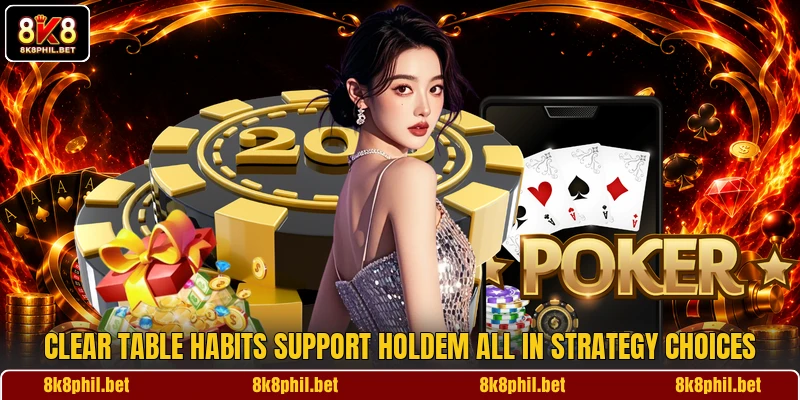 Clear table habits support holdem all in strategy choices