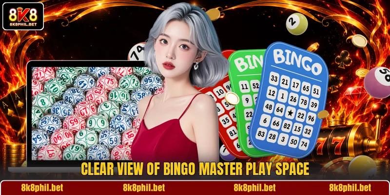 Clear view of Bingo Master play space Clear view of Bingo Master play space