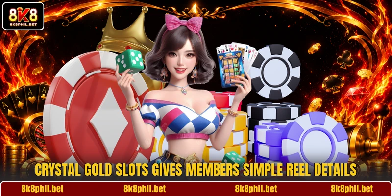 Crystal gold slots gives members simple reel details
