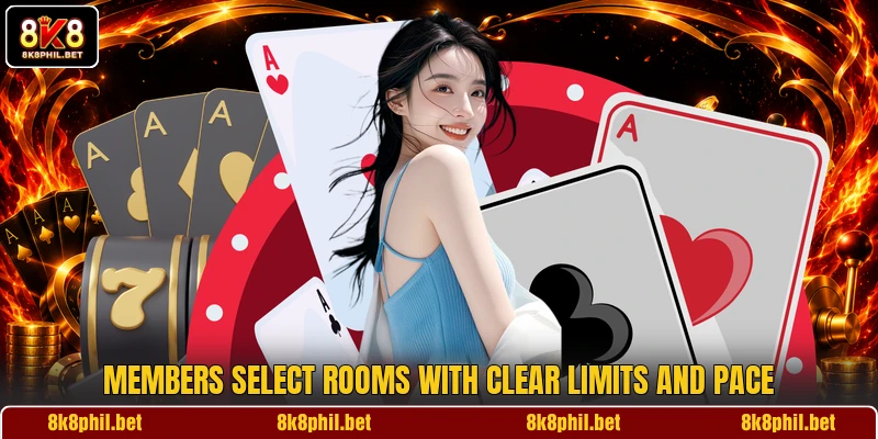 Members select rooms with clear limits and pace