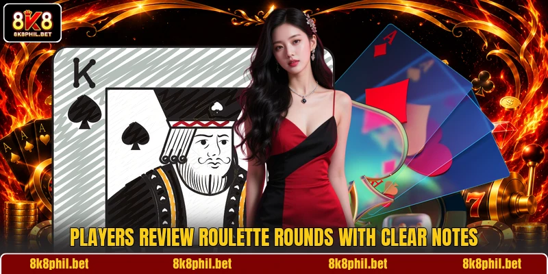 Players review roulette rounds with clear notes Players review roulette rounds with clear notes